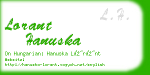 lorant hanuska business card